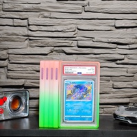 Plaque de protection arrière Gstar en TPU à paillettes dégradées avec clip en acrylique transparent pour cartes gradées PSA