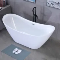 Acrylic Soaking Freestanding Bathtubs for Small Bathroom Free Standing Black Quartz Crystal Corner Round Luxury Bath Tub Price