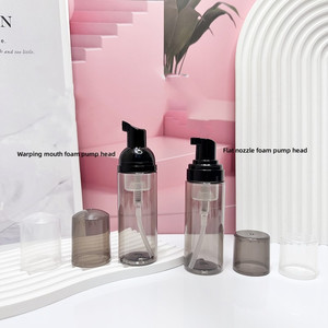 Whosale 60ml PET Botella Transparente Negro Mousse Espuma Negro/Dorado/Plata Tapa para Limpiador Facial Cosméticos Blush Mascarilla Uso - Product Image 4