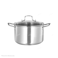 Marmite à soupe classique double 5/7,5 L grande capacité en acier inoxydable 304 épaissi avec couvercle et grille vapeur pliable, doublure en acier inoxydable