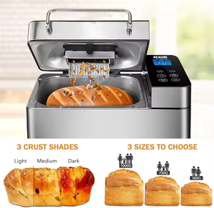 Stainless Steel Household Light-emitting Diode Display Bread Maker Equipped With 25 Smart Cooking Programs Stainless Steel House - Product Image 3