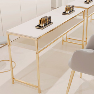 Table de manucure moderne en bois pour une personne, poste de beauté, mobilier de salon - Product Image 6