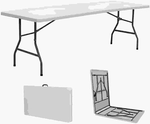 Tavolo Pieghevole per Eventi, Tavolo <span class=keywords><strong>da</strong></span> Biliardo Pieghevole 6 Piedi, Tavolo <span class=keywords><strong>da</strong></span> Campeggio Pieghevole per Cucina Esterna, Armadietto Portaoggetti Artigianale con Scrivania Pieghevole Rotonda - Product Image 5