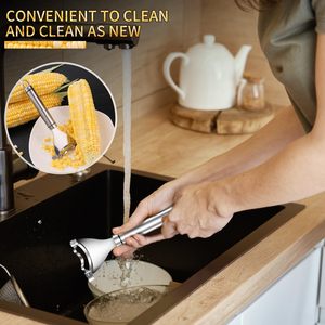 Gadget de cuisine tendance, poignée ergonomique, éplucheur de maïs créatif en acier inoxydable 430 - Product Image 5