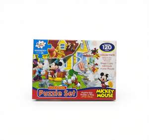 Divertido juego de rompecabezas de Mickey Mouse, 120 piezas, 37 cm x 26 cm, juguete educativo para niños mayores de 3 años - Product Image 1