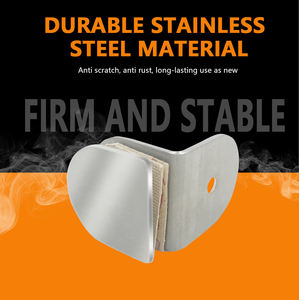 Fabricant de support de fixation d'écran de douche en acier inoxydable à 90 degrés 8-12mm verre tenant la pince de porte de salle de bain Design moderne - Product Image 6