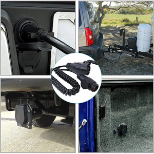 Tambor Cable de remolque de 13 núcleos Cable de remolque de bobina de alimentación eléctrica Pulgs hembra de 13 pines para vehículos todoterreno, remolques, vehículos recreativos - Product Image 6