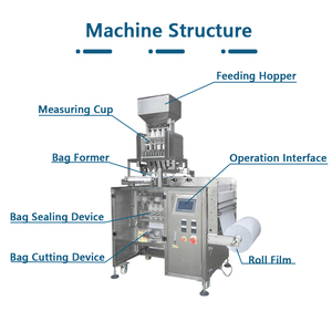 <strong>Automatic</strong> Multi Lanes Granule Sachet Filling Packaging <strong>Machine</strong> Multi-lane Salt Stick <strong>Four</strong> <strong>Side</strong> Seal Multi Lane Packing <strong>Machine</strong> - Product Image 3