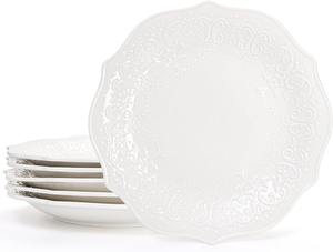 Platos de Porcelana Personalizados, Platos para Ensalada, Platos Blancos para Servir Postres, Platos de Cocina, Aptos para Lavavajillas y Microondas, Ideales para Fiestas Familiares - Product Image 1