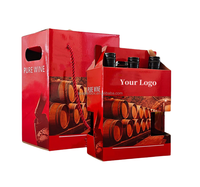 Boîte d'emballage sur mesure pour vin rouge avec impression UV Spécifications Logo personnalisé pour coffrets cadeaux Whisky Beer Soda Crafts