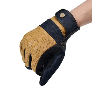 Guantes de montar a caballo de piel de vaca, antideslizantes, con absorción de impactos, con pantalla táctil, para hombres, uso en bicicleta para adultos - Product Image 3