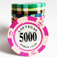 Jetons de poker ronds en gros avec logos et couleurs personnalisables pour les jeux de casino et les soirées Texas Hold'em