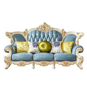 Wooden Carved Wholesale Soft <b>Living</b> <b>Room</b> Fabric Sofa <b>Set</b> Furniture Wood Sofa Antique Sofa - Product Image 1