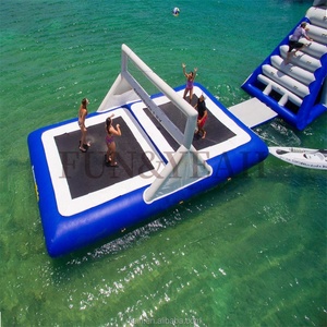 Summer Lake Sea Water Games Multi Sport Outdoor Court Trampoline gonflable Volleyball Jumping Game Jumping Field for Party - Product Image 1