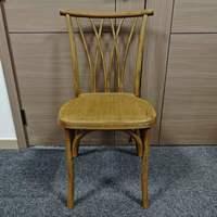 Chaise d'événement en résine grain de bois marron, style saule bouclé, démontable, robuste, pour décoration de fête extérieure et mariage, vente en gros