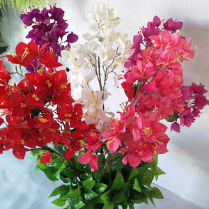 E-L002 Longues Branches Fleur <span class=keywords><strong>De</strong></span> Prunier Artificielle Rouge Bougainvilliers Speetabilis Décoration Fleurs - Product Image 2