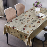 Nappe en PVC Métallique RNPT Motif Papillon avec Support Tissé Imperméable et Facile à Nettoyer pour Table à Manger