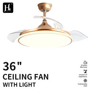 Modern Remote Control 42 Inch 110v 220v <b>Ceiling</b> <b>Fans</b> Folding with Lights Lamp Led Luz Con Ventilador Oculto Techo - Product Image 2