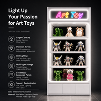 Vitrine d'exposition lumineuse à LED pour figurines - Vitrine en acrylique avec rangement multi-niveaux pour objets de collection, figurines Gundam et Pop Mart