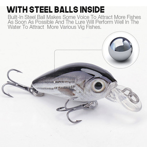 Oem 5pcs mini crankbait leurres ensemble flottant dur minnow lure manivelle appât leurre de pêche boîte <span class=keywords><strong>d</strong></span>'emballage personnalisé - Product Image 3