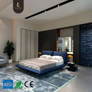 Sang trọng ý nhà sản xuất cama Twin hiện đại bọc cao cấp biệt thự giường đôi cao cấp thiết kế vải Vua kích thước giường sang trọng - Product Image 1