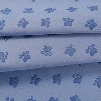 Großhandel Haustier Teppich Boden matte Stoff rutsch feste Stoff Hunde pfote Muster Tropfen Kunststoff Polyester Gabardine Anti-Rutsch-Stoff