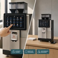 Mesin Kopi Otomatis Autotronix S900 Bean to Cup 500 Cangkir Per Hari Rendah Kebisingan Ideal untuk Kantor Layanan Mandiri