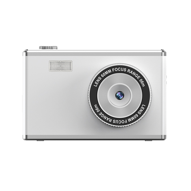 2.4 Inch Compact Retro Vintage Digital Camera 48MP 16X Zoom Pocket CCD Camcorder with Flash Light and MicroSD for Students