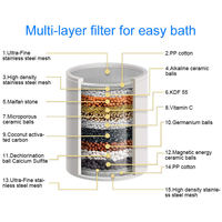 Cartouche de rechange pour filtre de douche multi-étapes moderne au charbon actif, vitamine C et KDF 55 – Vente chaude – Fabricant