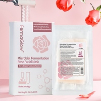 Masque facial en feuille hydratant et éclaircissant à la niacinamide de champignons fermentés et à la rose, correcteur de taches brunes et unifiant le teint