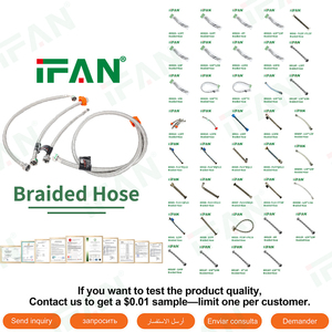 IFAN Wholesale High Stability Stainless Steel <strong>Braided</strong> Hose <strong>Braided</strong> Water Heater <strong>Flexible</strong> Pipe for Bathroom Toilet - Product Image 2