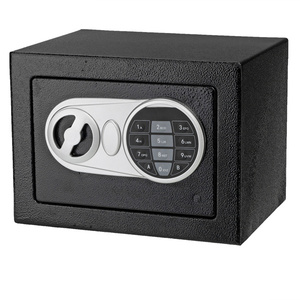 Coffre-fort électronique noir Db 17E avec mot de passe, 170x230x170 mm, utilisation domestique, plaque en acier métallique, sécurité - Product Image 5