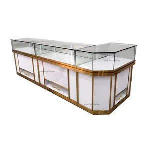 Luxury Jewelry Showcases Display Table with Drawers Custom Glass Jewelry Store Display Design