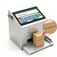 Imprimante jet d'encre de bureau haute précision 12,7 mm pour le codage de date, de codes QR et de numéros de lot sur les étiquettes de bouteilles et de boîtes en plastique