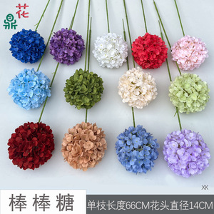Bouquets de mariage en fleurs d'hortensias artificielles en soie, arrangements faits main, fleurs artificielles pour marqueurs d'allée de mariage - Product Image 3