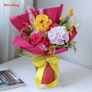 Bouquet de roses éternelles naturelles décoratives pour la Saint-Valentin et Noël – Vente en gros – Idéal pour offrir à votre petite amie – Livré en poudre - Product Image 2
