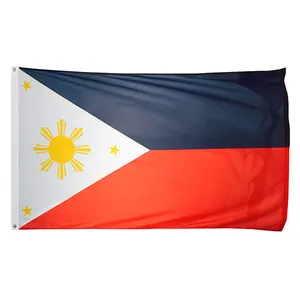 2023 nuovo prodotto il produttore cinese ha reso la pubblicità a sublimazione di alta qualità a buon mercato stampata la bandiera delle filippine