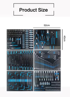 Armoire à outils professionnelle bleue à 7 tiroirs avec panneau perforé et porte latérale pour le rangement d'outils de garage et la réparation automobile