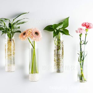 Glass Hydroponic Test Tube <b>Vase</b> 40x150mm Wall Mounted Plant Container European Pastoral Style - Product Image 2