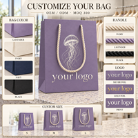 Sacs shopping en carton de luxe avec poignée en ruban imprimé sur mesure OEM, papier texturé, emballage cadeau en carton pour vêtements
