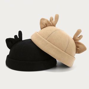 Artistic Fresh Stylish Antlers Ears Baseball Cap Women Outdoor Solid Color Leisure Docker <b>Hat</b> - Product Image 3