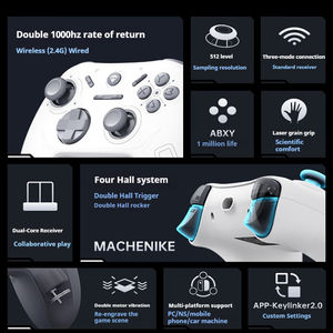 Machenike G1 Tri-Mode Draadloze Gamepad voor PC/NS/Steam/TV met <span class=keywords><strong>USB</strong></span>/<span class=keywords><strong>2</strong></span>.4G <span class=keywords><strong>Interface</strong></span> CE Gecertificeerd Zwart - Product Image 5