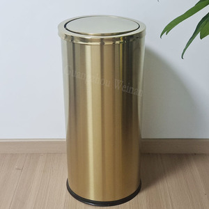 Thép Không Gỉ Trong Nhà Văn Phòng Tái Chế Thùng Rác Có Thể Thanh Lịch Kim Loại Nhà Container Với Mở Top Cấu Trúc Cho Phòng Tắm Thùng Rác Bin - Product Image 3