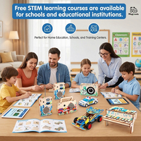 Kit de Robot de Madera 5 en 1 para Instituciones Educativas, Equipo de Enseñanza de Ciencias Escolares para Proyectos STEM