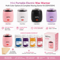Chauffe-cire Wax Pro Pink Mini 200ml, chauffe-cire dépilatoire à fusion rapide pour le corps et les mains, pot antiadhésif, 110-220V, garantie 1 an