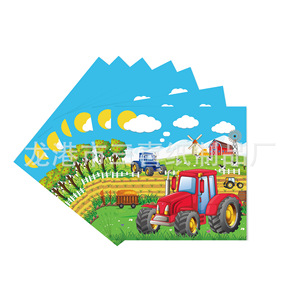 168 pezzi trattore piatti e tovaglioli forniture per <span class=keywords><strong>feste</strong></span> trattore decorazioni <span class=keywords><strong>compleanno</strong></span> trattore fattoria a tema stoviglie monouso Set - Product Image 3