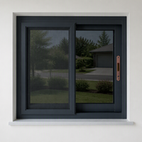 Fenêtre coulissante automatique en alliage d'aluminium à rupture de pont thermique, double vitrage insonorisé pour villa moderne, certifiée AS2047 CE