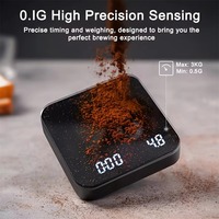 Timbangan kopi dapur Digital, timbangan elektronik rumah dapat diisi ulang presisi tinggi dengan Timer timbangan pintar