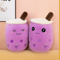 Coussin en peluche créatif en forme de tasse de thé au lait perlé, doux et agréable pour la peau, jouet Boba rembourré pour la décoration de canapé à la maison, cadeau d'anniversaire, peluche