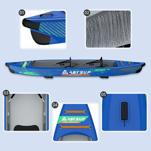 <span class=keywords><strong>Kayak</strong></span> 2 personnes de haute qualité avec pagaie en aluminium Pompe à double <span class=keywords><strong>action</strong></span> <span class=keywords><strong>Kayak</strong></span> <span class=keywords><strong>gonflable</strong></span> Pesca - Product Image 4